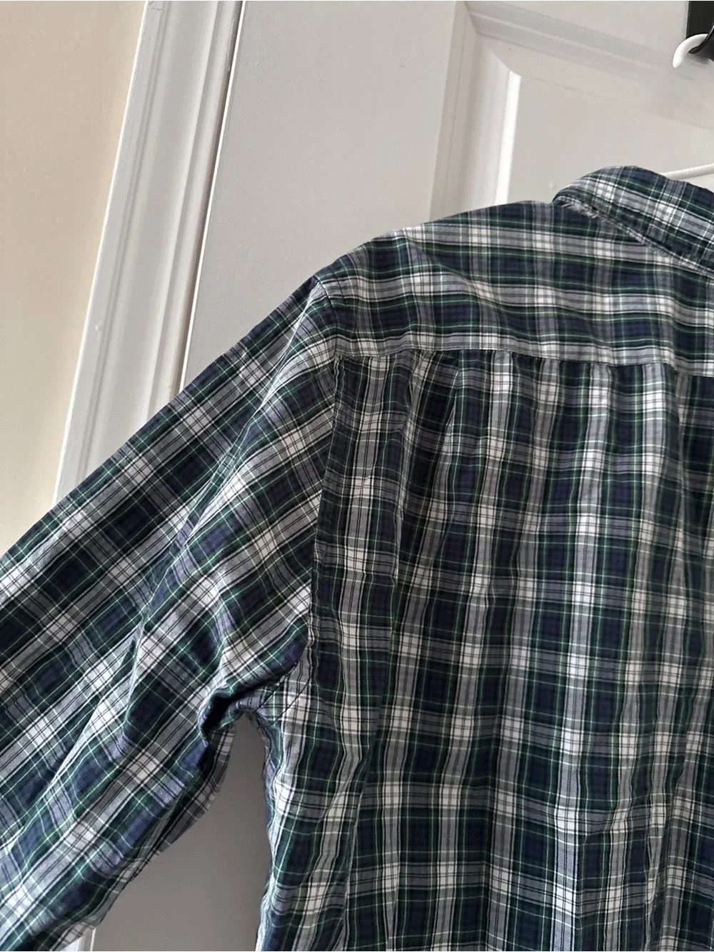 J.Crew Blue Plaid Flex Washed Slim Fit Long Sleeve Button Down Shirt Men’s Sz XL
